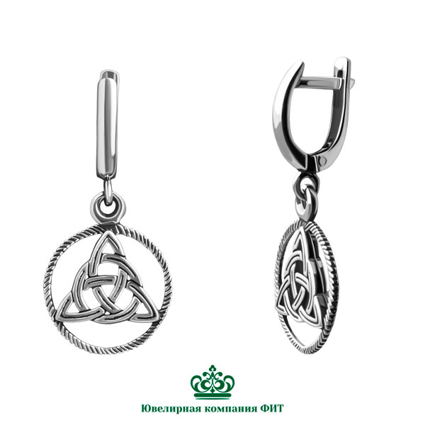 Ювелирное изделие - Серьги из серебра в магазине Best-Gold 153352