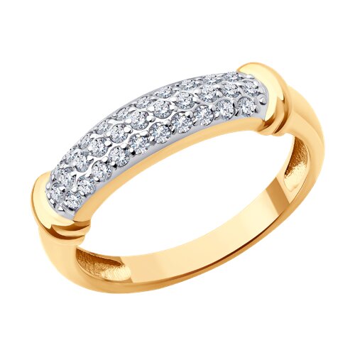 Кольцо из красного золота с фианитами Ювелирное изделие - Кольцо из красного золота с фианитами в магазине Best-Gold 131544