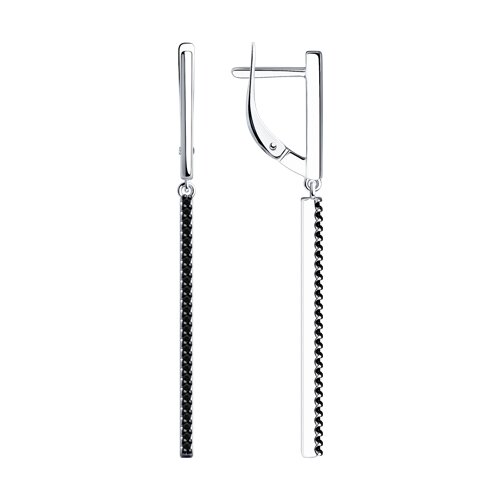 Серьги из серебра с фианитами Ювелирное изделие - Серьги из серебра с фианитами в магазине Best-Gold 152821