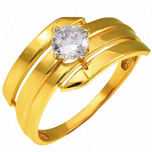 Ювелирное изделие - Кольцо из красного золота с фианитами в магазине Best-Gold 125813