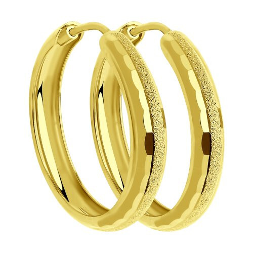 Ювелирное изделие - Серьги из желтого золота с алмазной гранью в магазине Best-Gold 094767