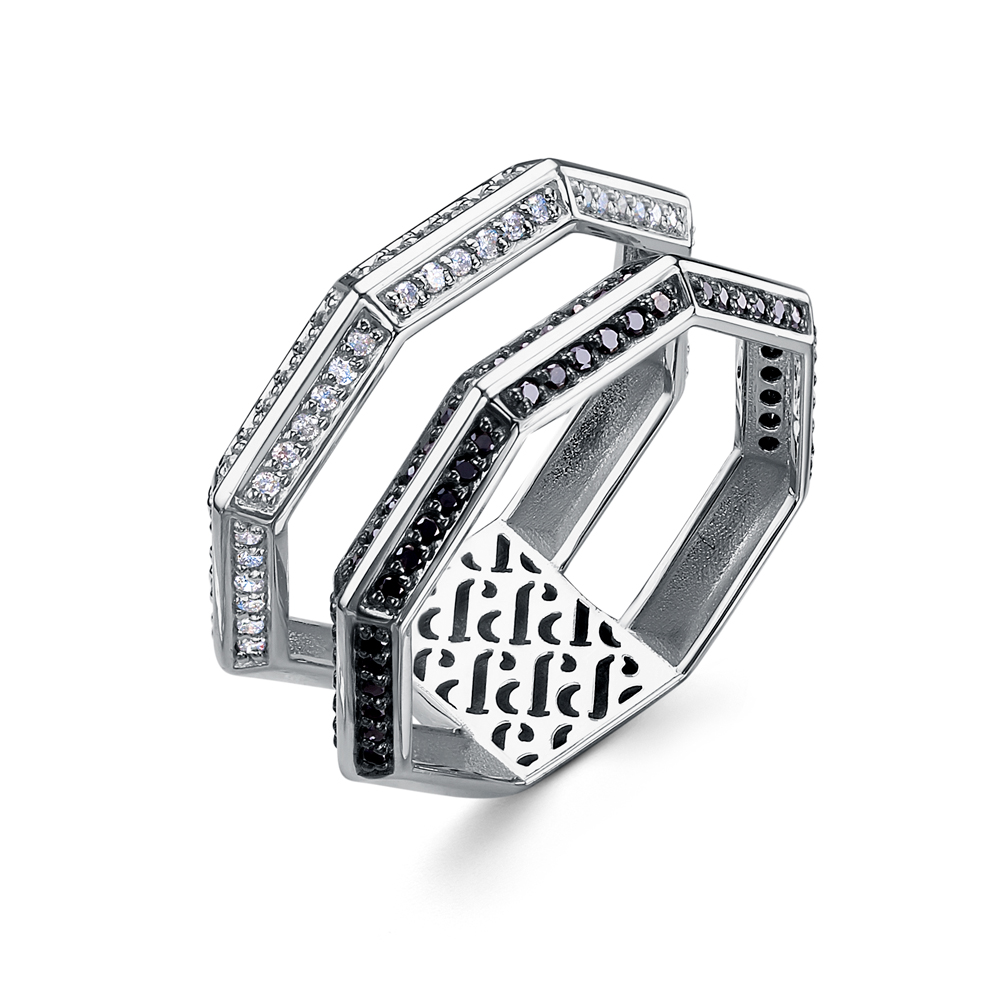 Кольцо из белого золота с бриллиантами Ювелирное изделие - Кольцо из белого золота с бриллиантами в магазине Best-Gold 142051