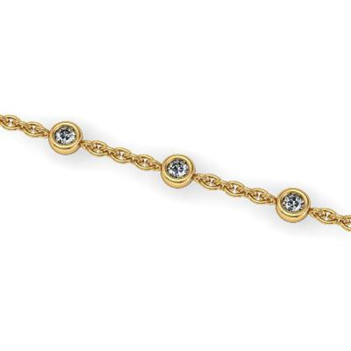 Ювелирное изделие - Браслет из красного золота с фианитами в магазине Best-Gold 077254