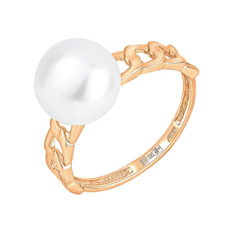 Кольцо из красного золота с жемчугом Ювелирное изделие - Кольцо из красного золота с жемчугом в магазине Best-Gold 152920