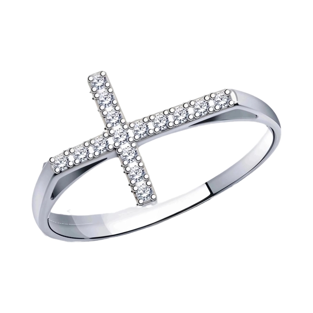 Кольцо из белого золота с фианитами Ювелирное изделие - Кольцо из белого золота с фианитами в магазине Best-Gold 073064