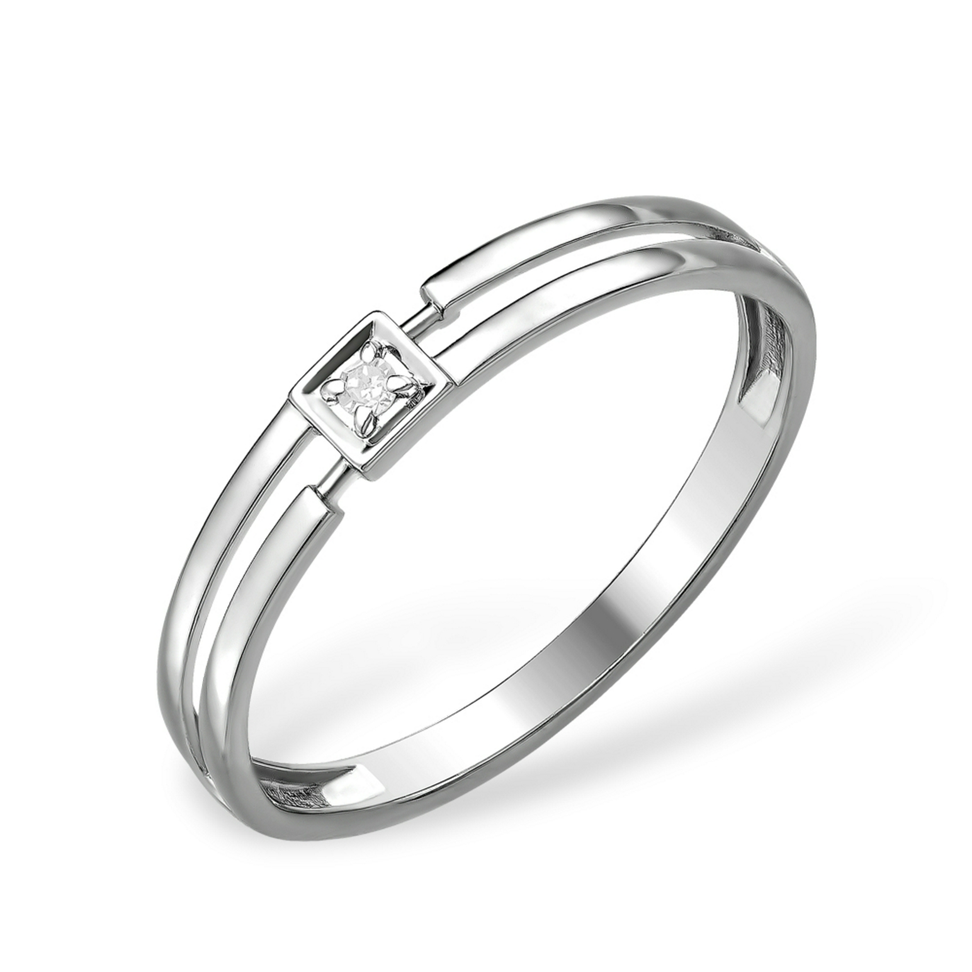 Кольцо из серебра с бриллиантом Ювелирное изделие - Кольцо из серебра с бриллиантом в магазине Best-Gold 153513