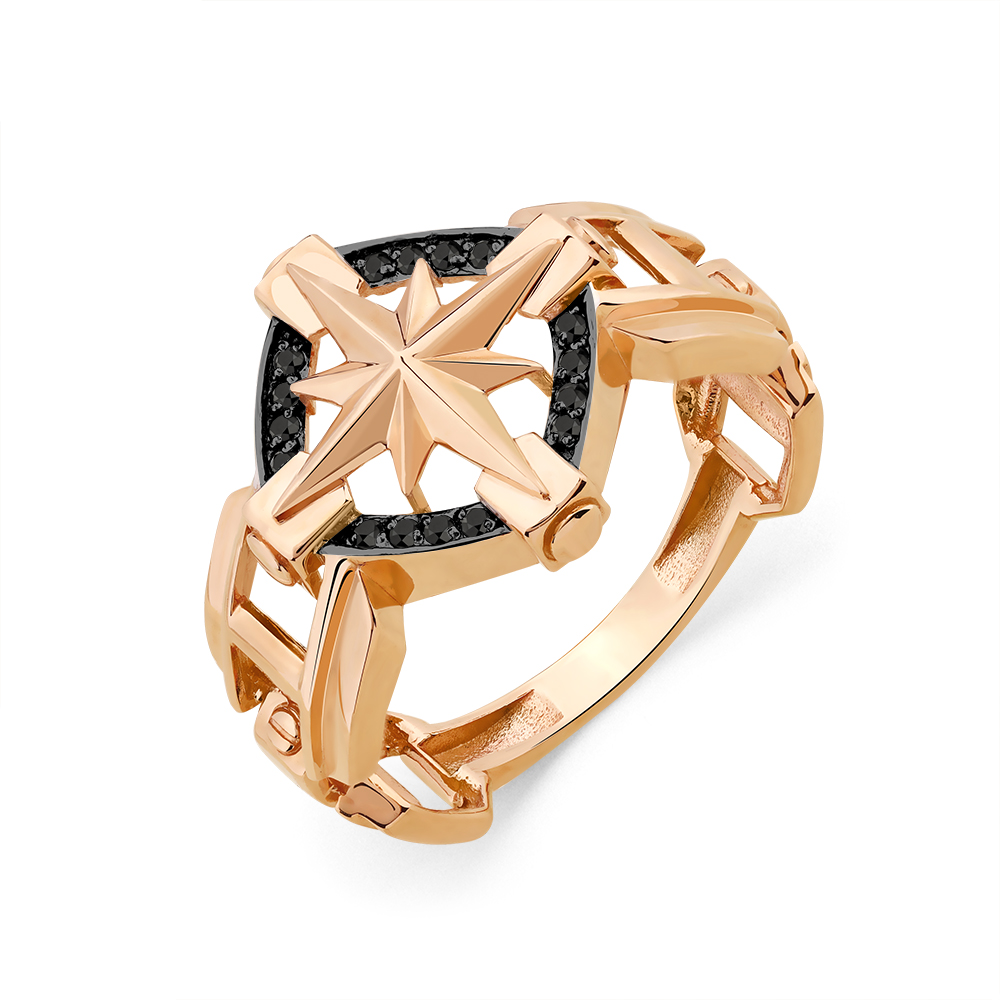 Кольцо из красного золота с фианитами Ювелирное изделие - Кольцо из красного золота с фианитами в магазине Best-Gold 149469