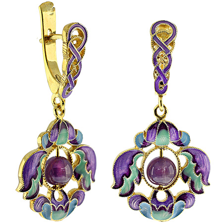 Ювелирное изделие - Серьги из серебра с жемчугом в магазине Best-Gold 145036