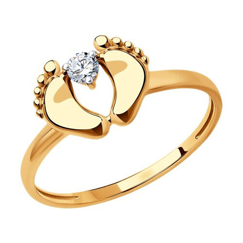 Кольцо из красного золота с фианитами Ювелирное изделие - Кольцо из красного золота с фианитами в магазине Best-Gold 029302