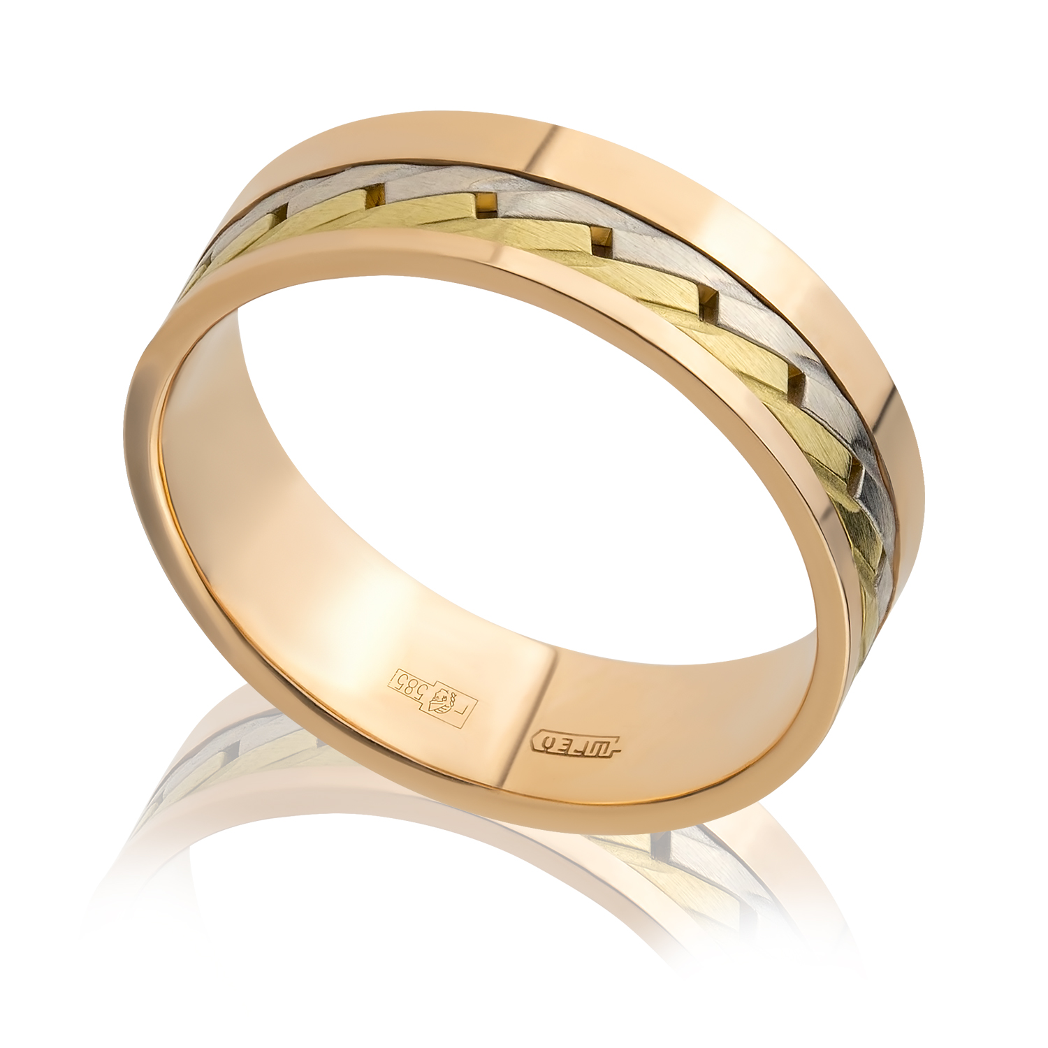 Ювелирное изделие - Обручальное кольцо из комбинированного золота в магазине Best-Gold 035268