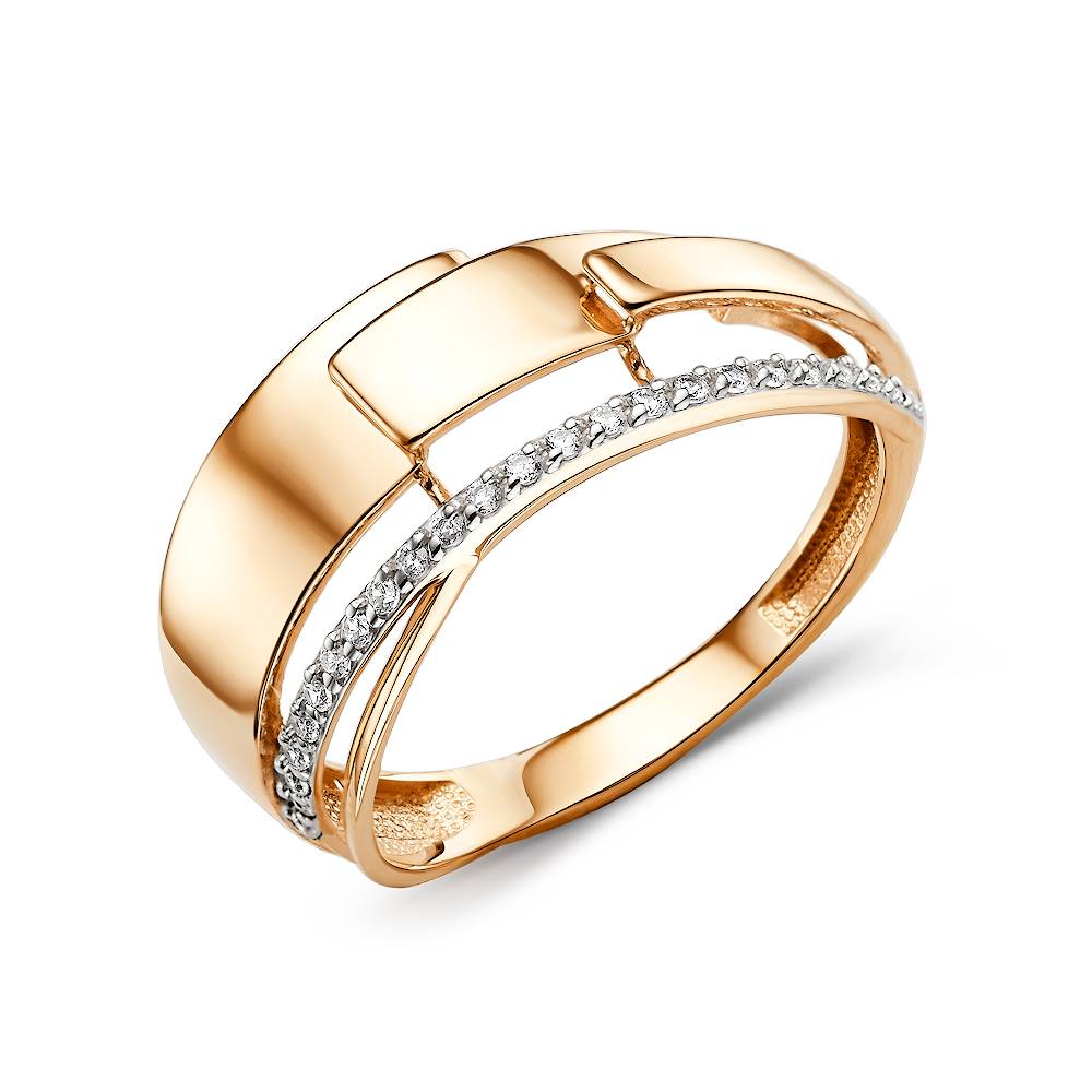 Ювелирное изделие - Кольцо из красного золота с фианитами в магазине Best-Gold 151574