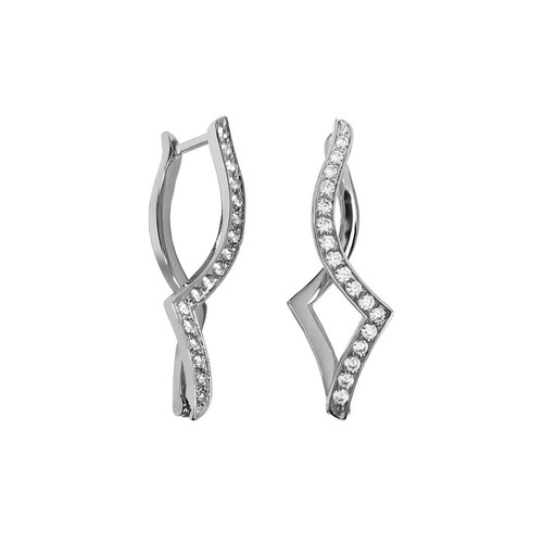 Серьги из серебра с фианитами Ювелирное изделие - Серьги из серебра с фианитами в магазине Best-Gold 121220