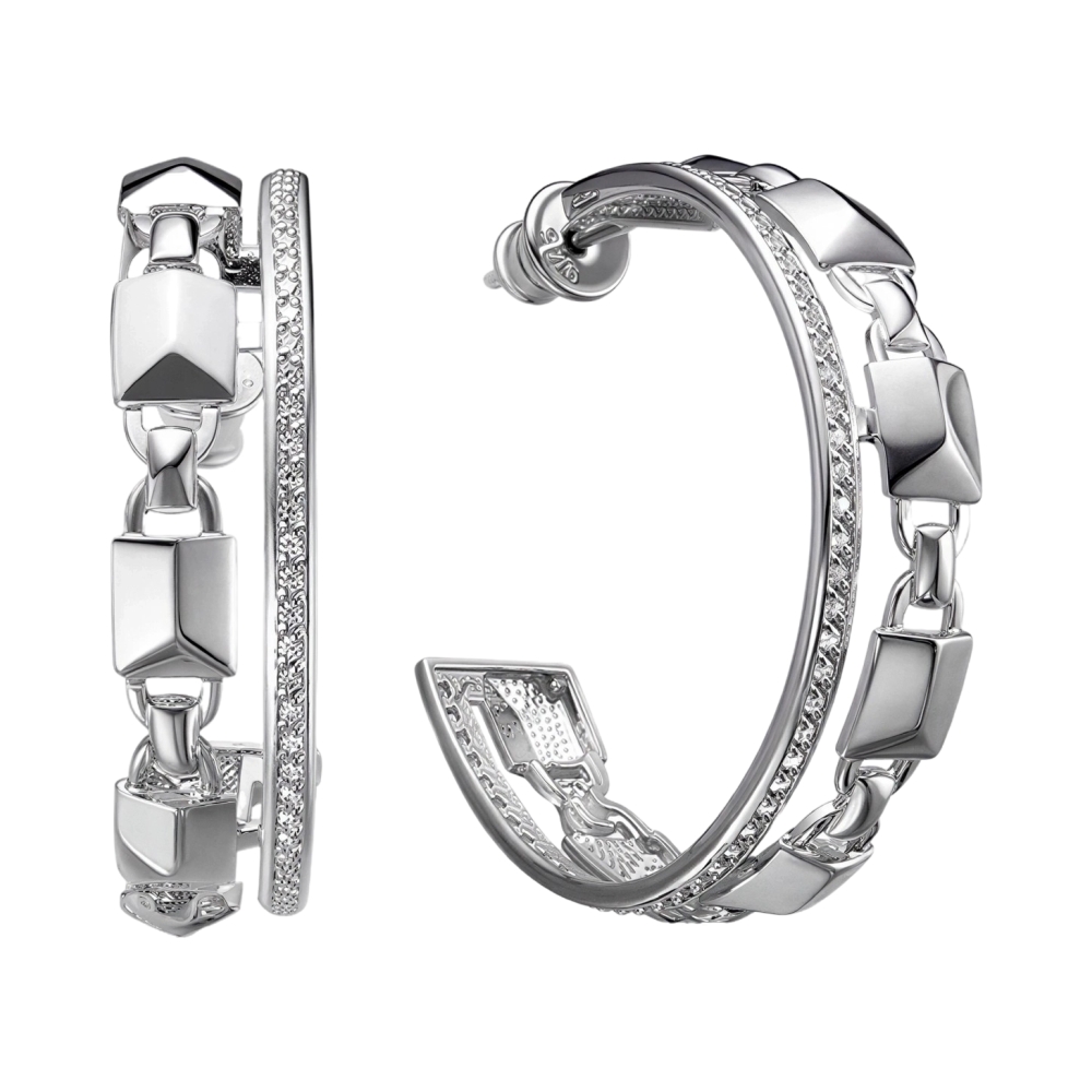 Ювелирное изделие - Серьги из серебра с фианитами в магазине Best-Gold 102836