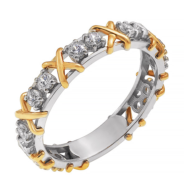 Кольцо из белого золота с фианитами Ювелирное изделие - Кольцо из белого золота с фианитами в магазине Best-Gold 122633