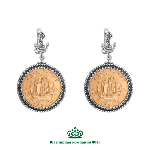 Ювелирное изделие - Серьги из серебра в магазине Best-Gold 156379