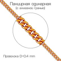 Ювелирное изделие - Цепь из красного золота плетение Панцирное в магазине Best-Gold 124127