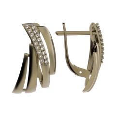 Ювелирное изделие - Серьги из красного золота с фианитами в магазине Best-Gold 151581