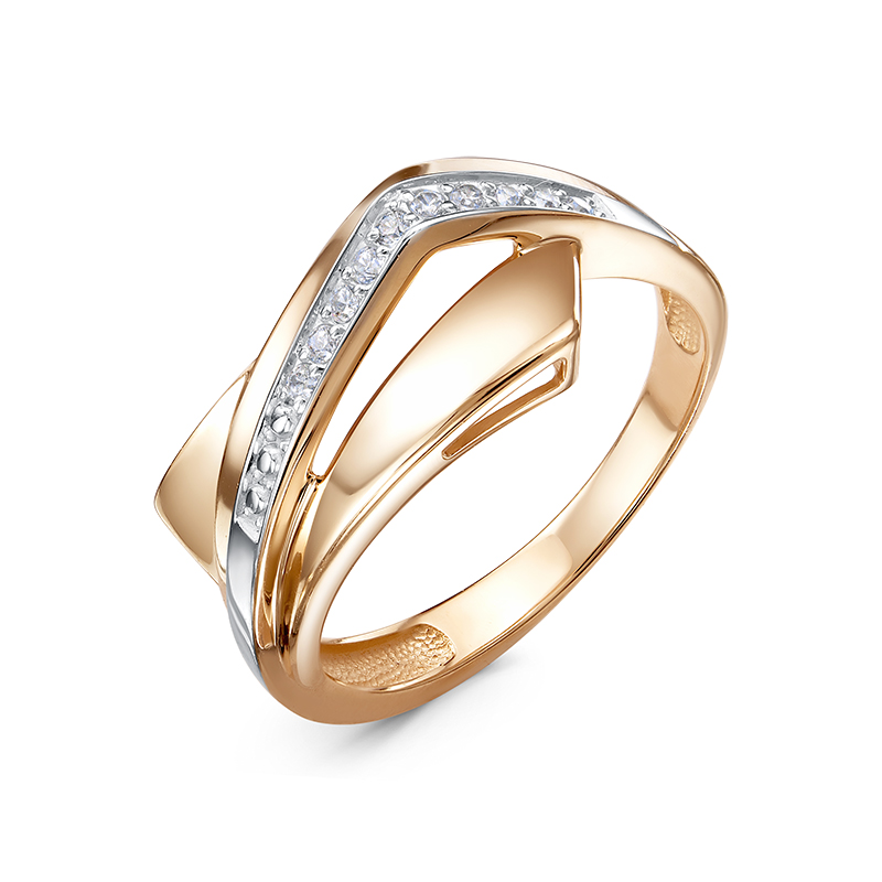 Кольцо из красного золота с фианитами Ювелирное изделие - Кольцо из красного золота с фианитами в магазине Best-Gold 152089