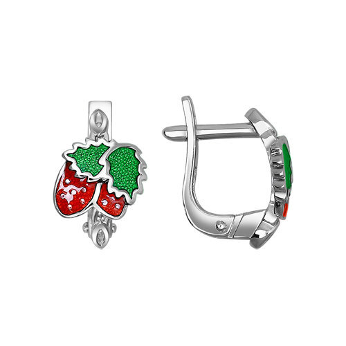 Серьги из серебра с эмалью Ювелирное изделие - Серьги из серебра с эмалью в магазине Best-Gold 012781
