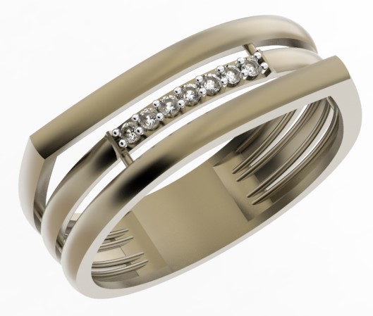 Кольцо из белого золота с фианитами Ювелирное изделие - Кольцо из белого золота с фианитами в магазине Best-Gold 129065