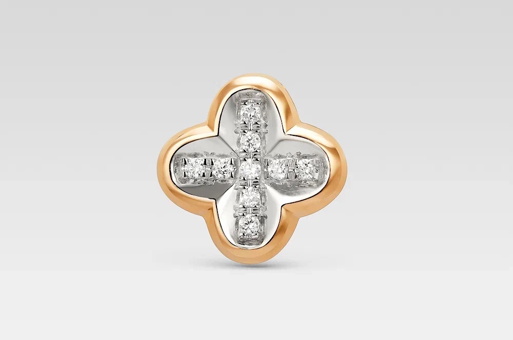 Ювелирное изделие - Подвеска из красного с бриллиантами в магазине Best-Gold 157029
