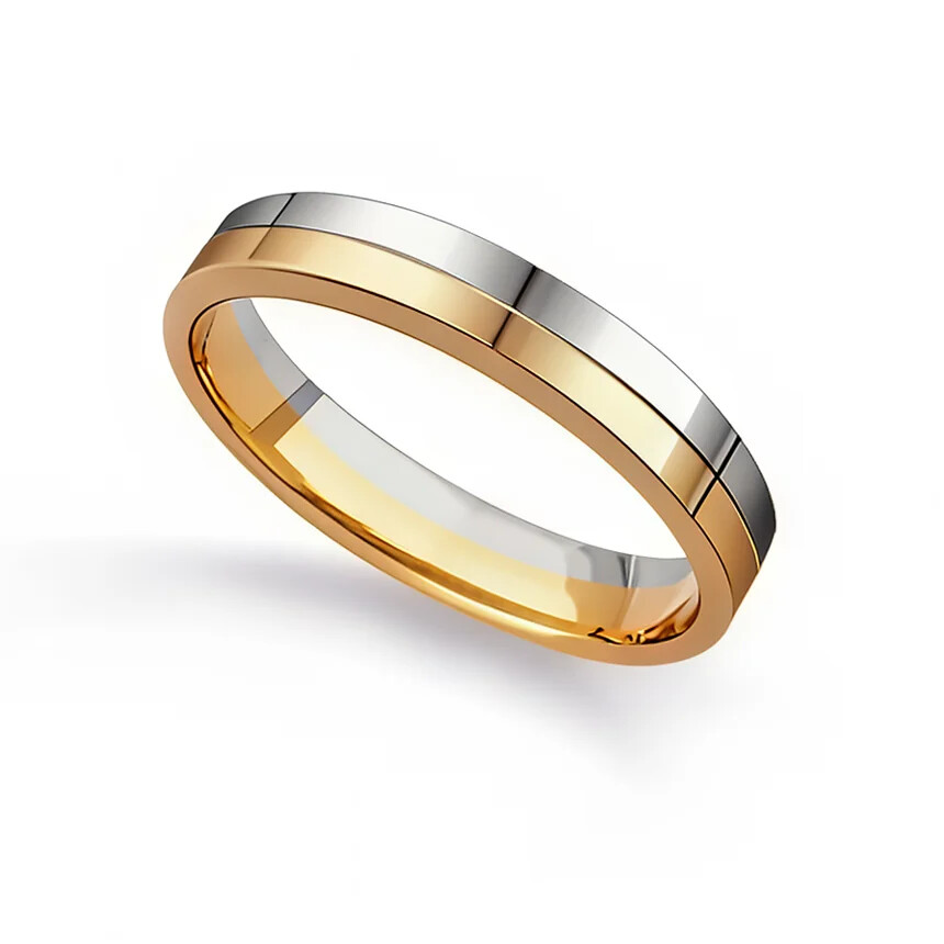 Ювелирное изделие - Обручальное кольцо из комбинированного золота в магазине Best-Gold 034872