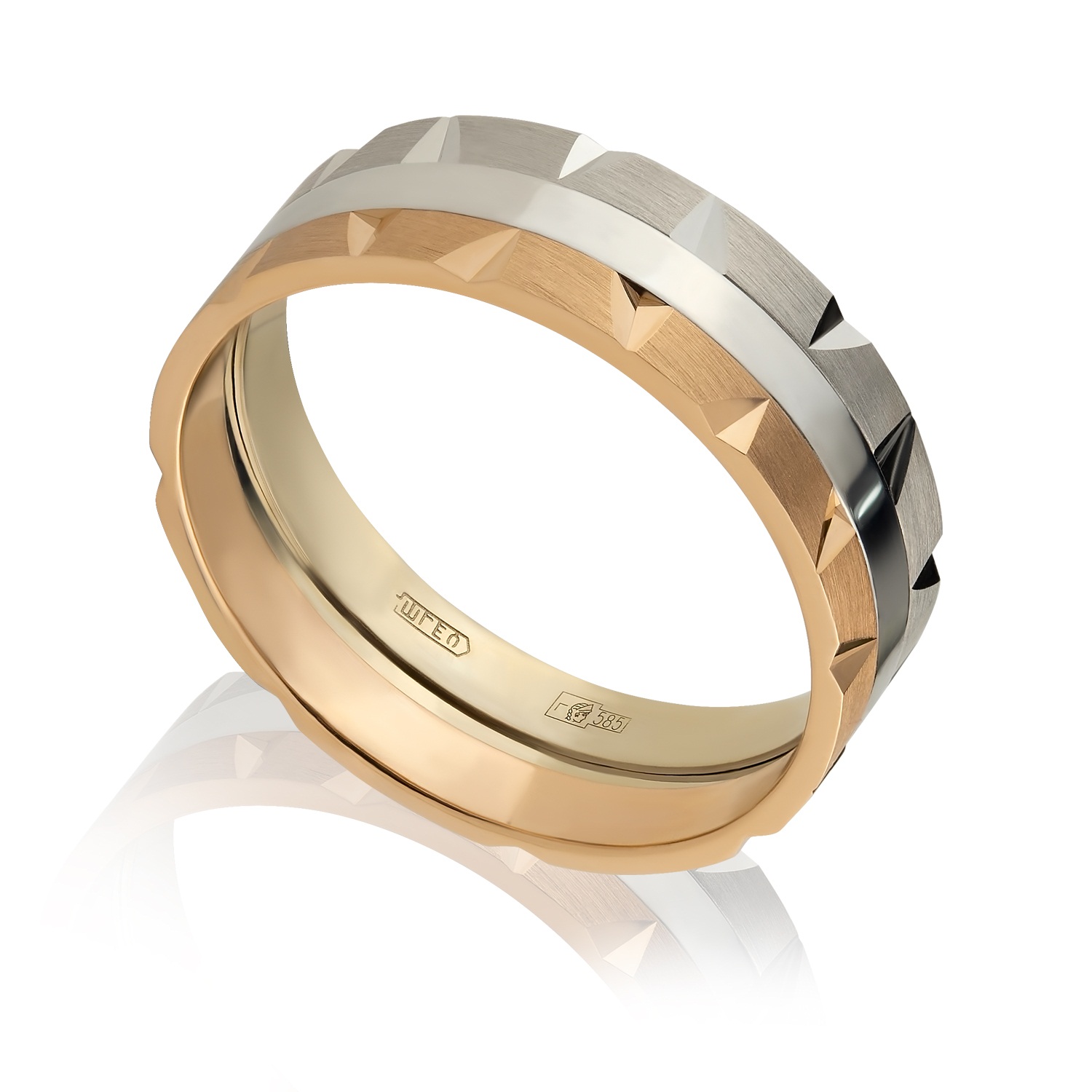 Ювелирное изделие - Обручальное кольцо из комбинированного золота в магазине Best-Gold 070766