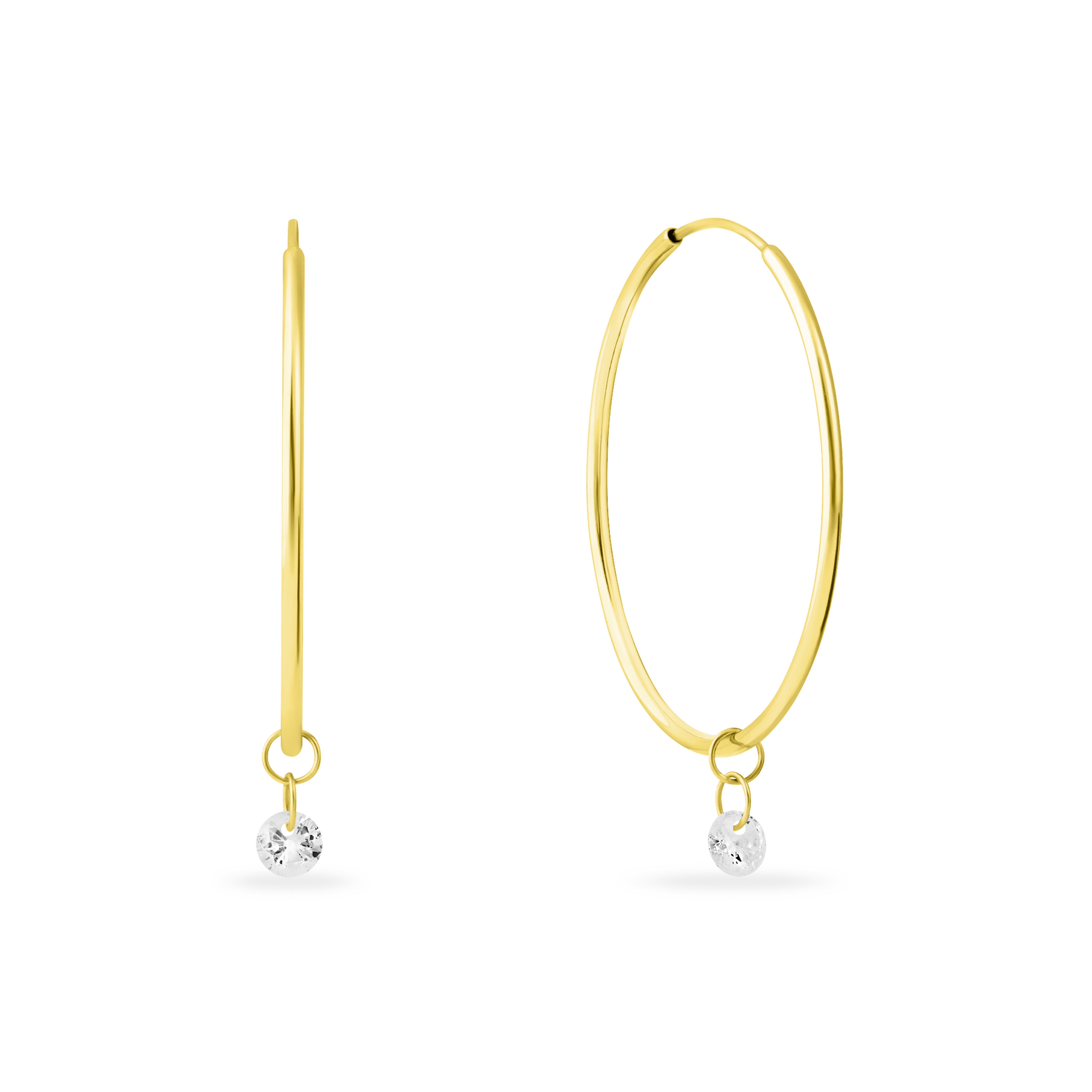 Серьги из желтого золота с фианитами Ювелирное изделие - Серьги из желтого золота с фианитами в магазине Best-Gold 126822