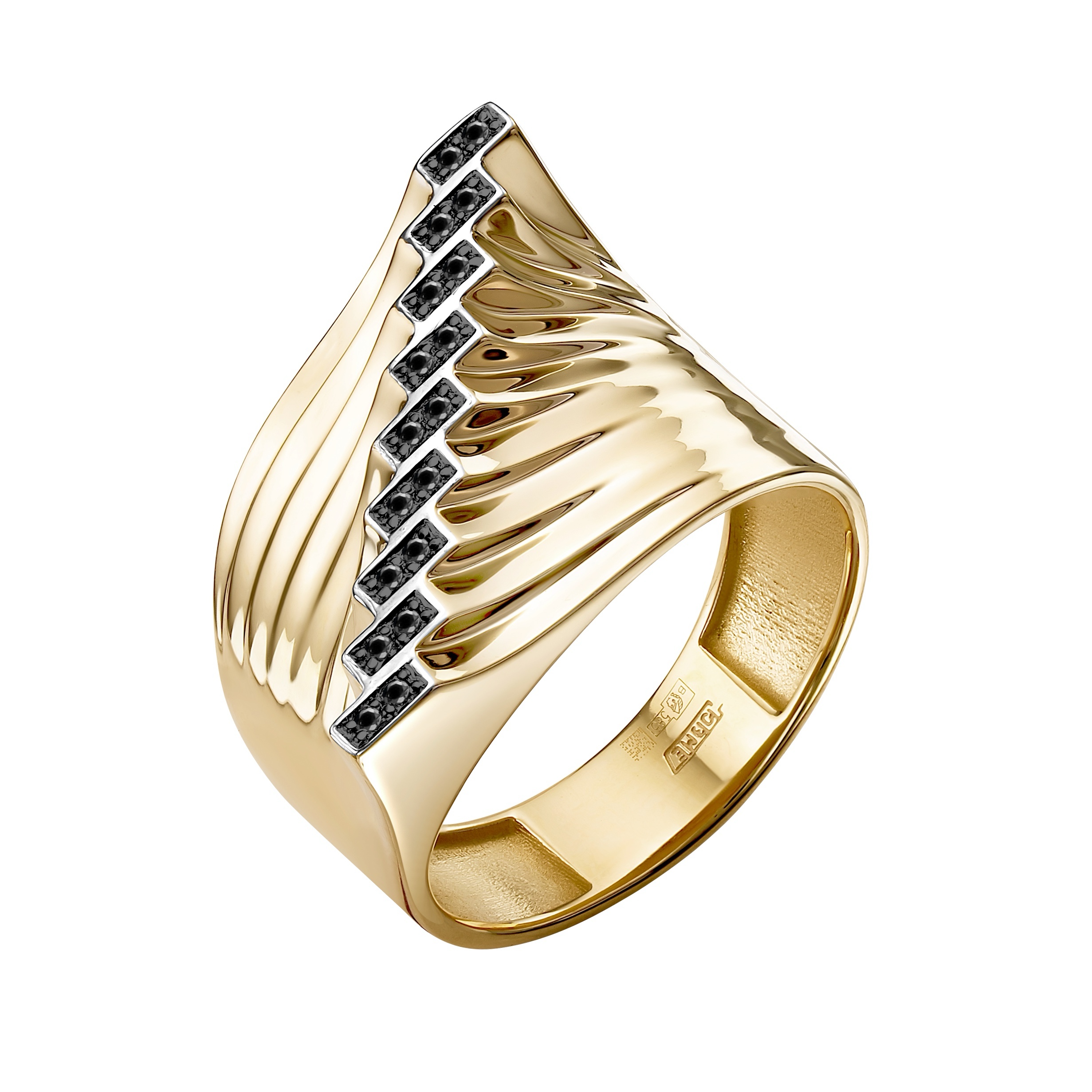 Кольцо из желтого золота с бриллиантами Ювелирное изделие - Кольцо из желтого золота с бриллиантами в магазине Best-Gold 144215