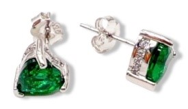 Ювелирное изделие - Серьги из серебра с цирконами в магазине Best-Gold 128721