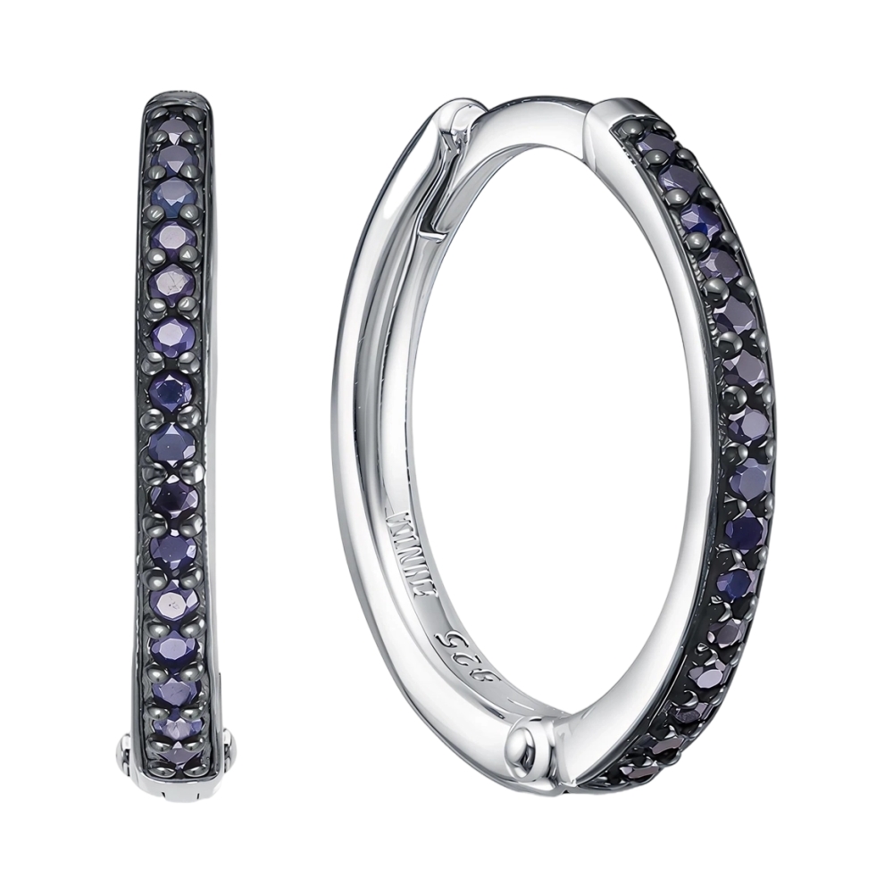 Ювелирное изделие - Серьги из серебра с сапфиром в магазине Best-Gold 128456