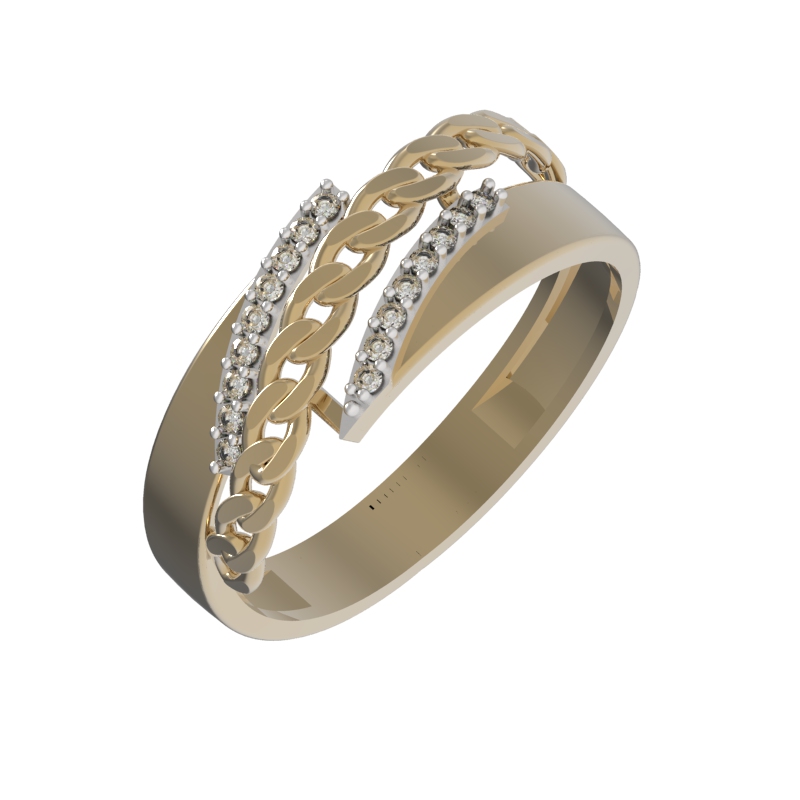 Ювелирное изделие - Кольцо из красного золота с фианитами в магазине Best-Gold 145652