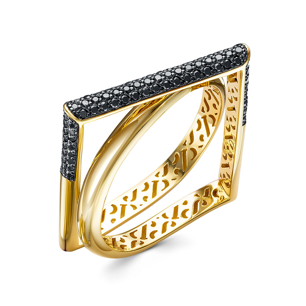 Кольцо из желтого золота с бриллиантами Ювелирное изделие - Кольцо из желтого золота с бриллиантами в магазине Best-Gold 131520