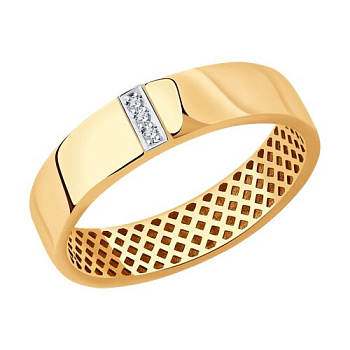 Ювелирное изделие - Обручальное кольцо из красного золота с бриллиантами в магазине Best-Gold obruchalnoe_koltso_iz_krasnogo_zolota_s_brilliantami_9